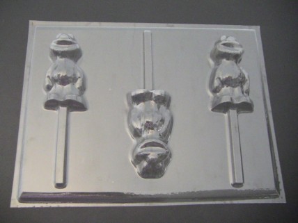 499sp Yellow Chicken Friend II Chocolate or Hard Candy Lollipop Mold